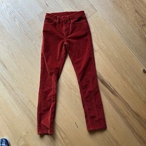Patagonia straight leg corduroy pants, red, size 27, 4
